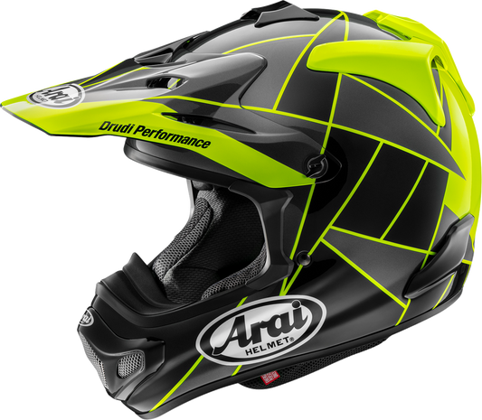 ARAI HELMETS, ARAI HELMETS VX-Pro4 Helmet - Fragment Yellow - Extra Small (XS) with PB-CLC Shell and Impact-Resistant Features
