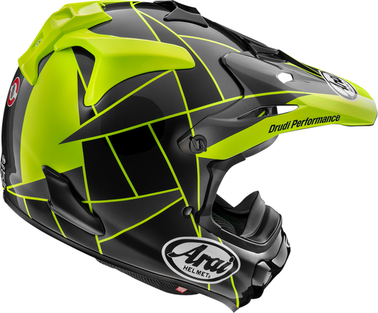 ARAI HELMETS, ARAI HELMETS VX-Pro4 Helmet - Fragment Yellow - Extra Small (XS) with PB-CLC Shell and Impact-Resistant Features