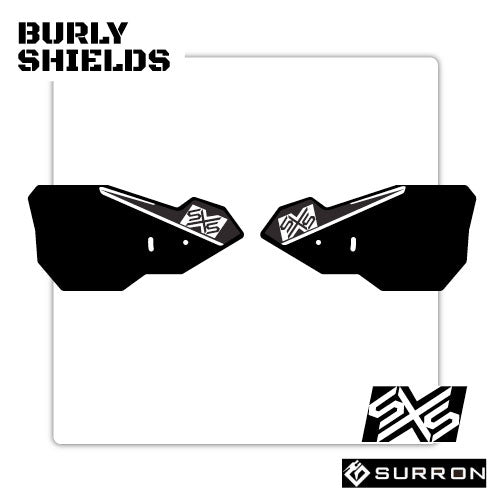 Surron Ultra Bee BURLY replacement shields–Black Plastic